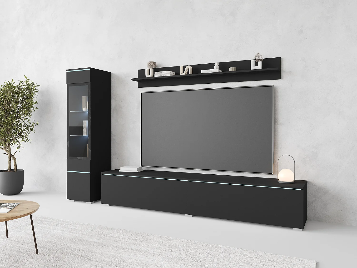 Meuble mural VEVE 1 couleur noir graphite mat