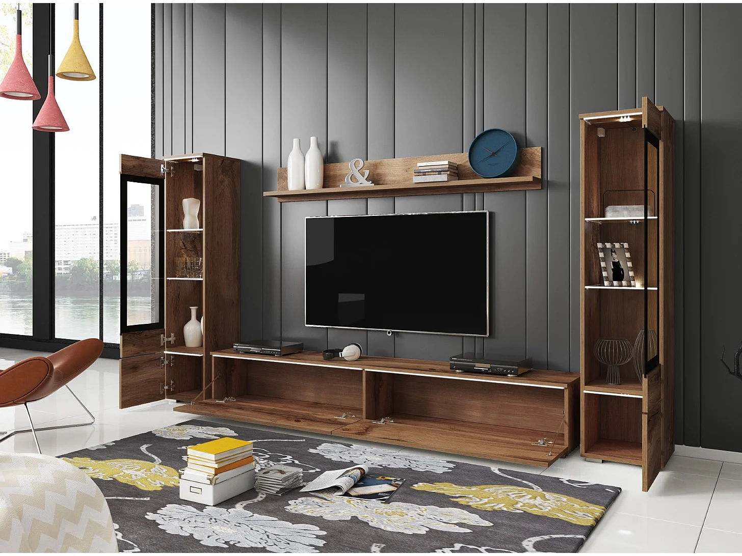 VEVE 2 Wandschrank in der Farbe Wotan Eiche