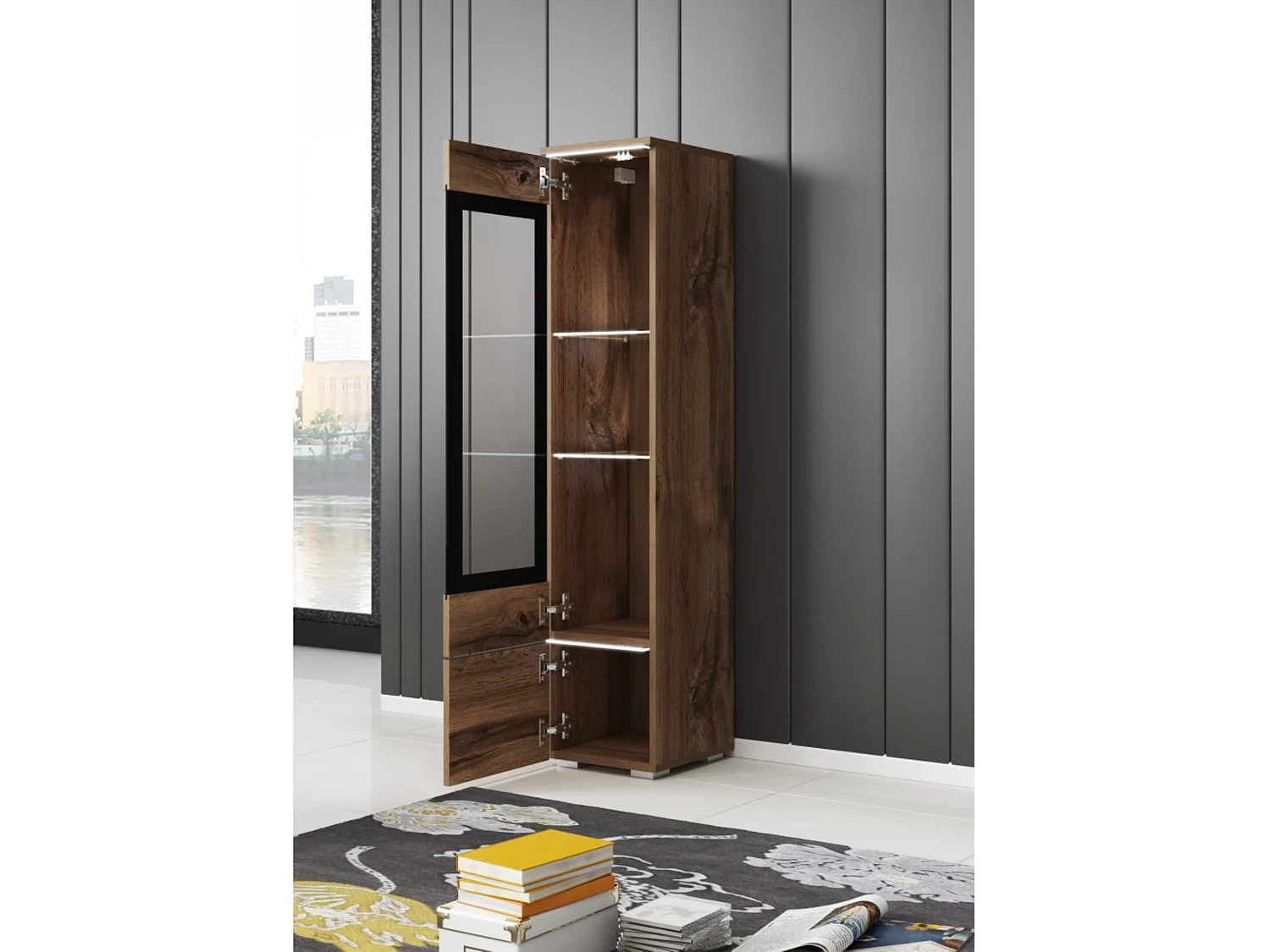 VEVE 2 Wandschrank in der Farbe Wotan Eiche