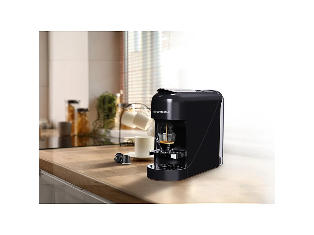 Machine a café a capsules - ARTHUR MARTIN - AMN230N - Expresso & Lungo - 1400 W - Noir