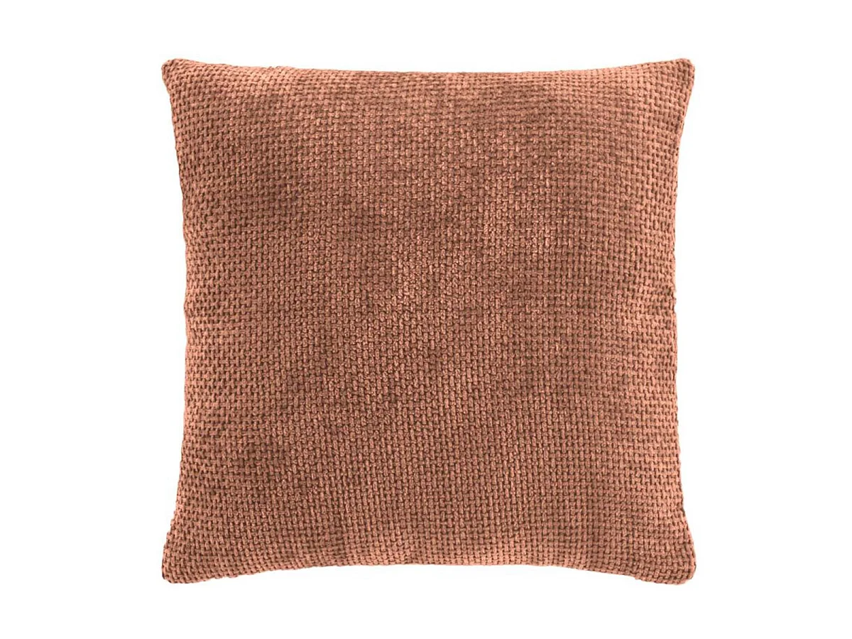 Housse de Coussin en Velours Chenille "Leo" 40x40cm Mocha