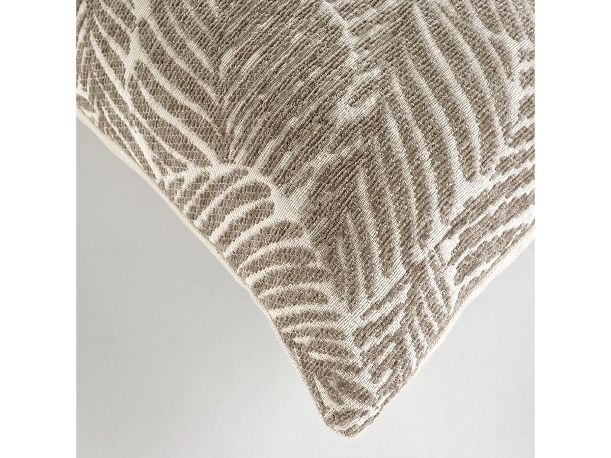 Housse de Coussin Jacquard "Vivo" 40x40cm Taupe