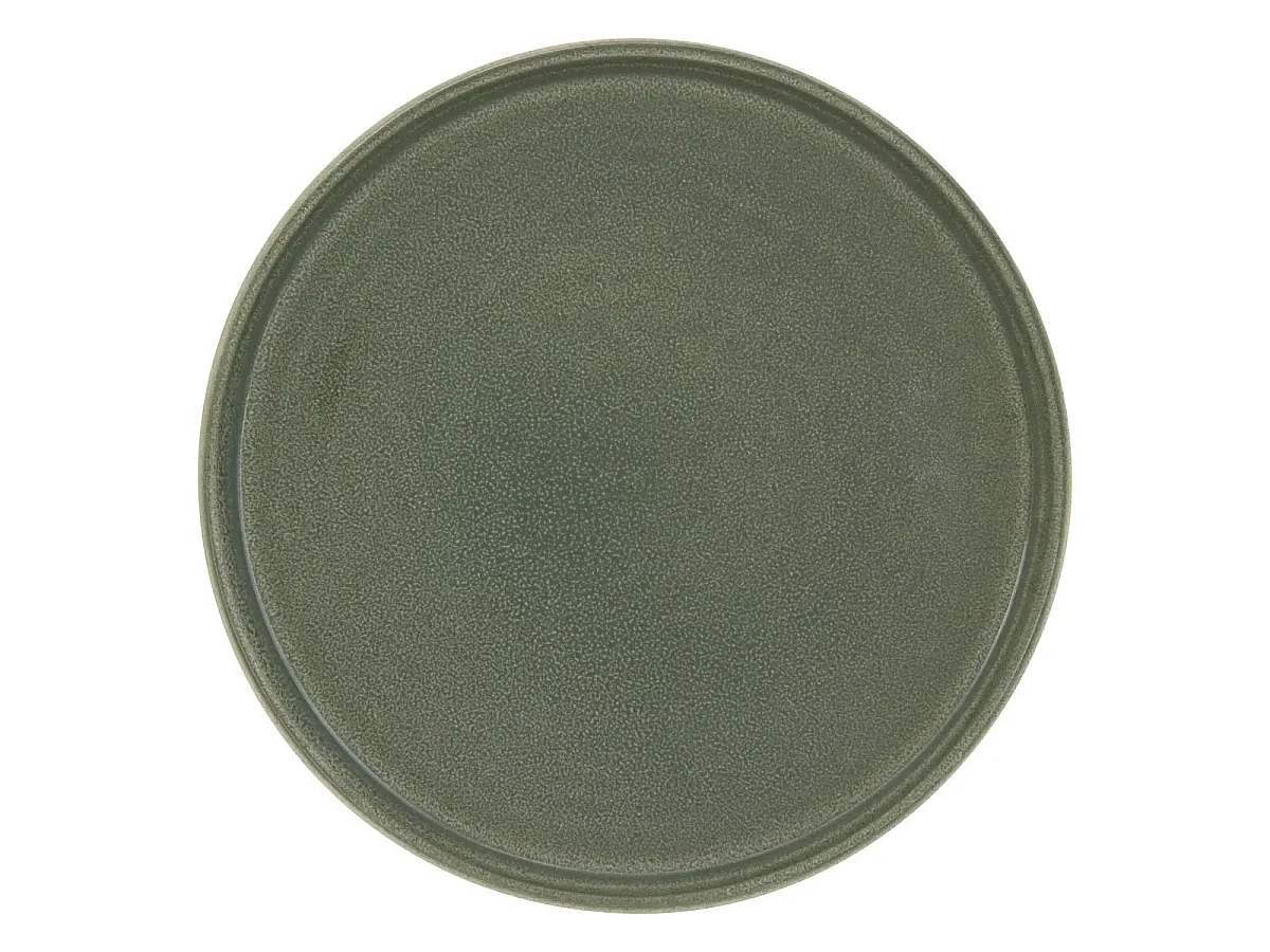 Lot de 6 Assiettes à Dessert "Terre Inconnue" 21cm Kaki