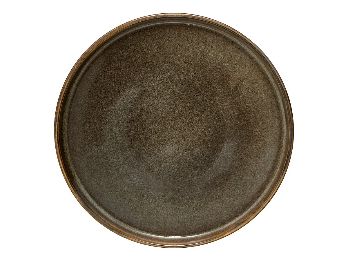 Lot de 6 Assiettes à Dessert "Terre Inconnue" 21cm Marron
