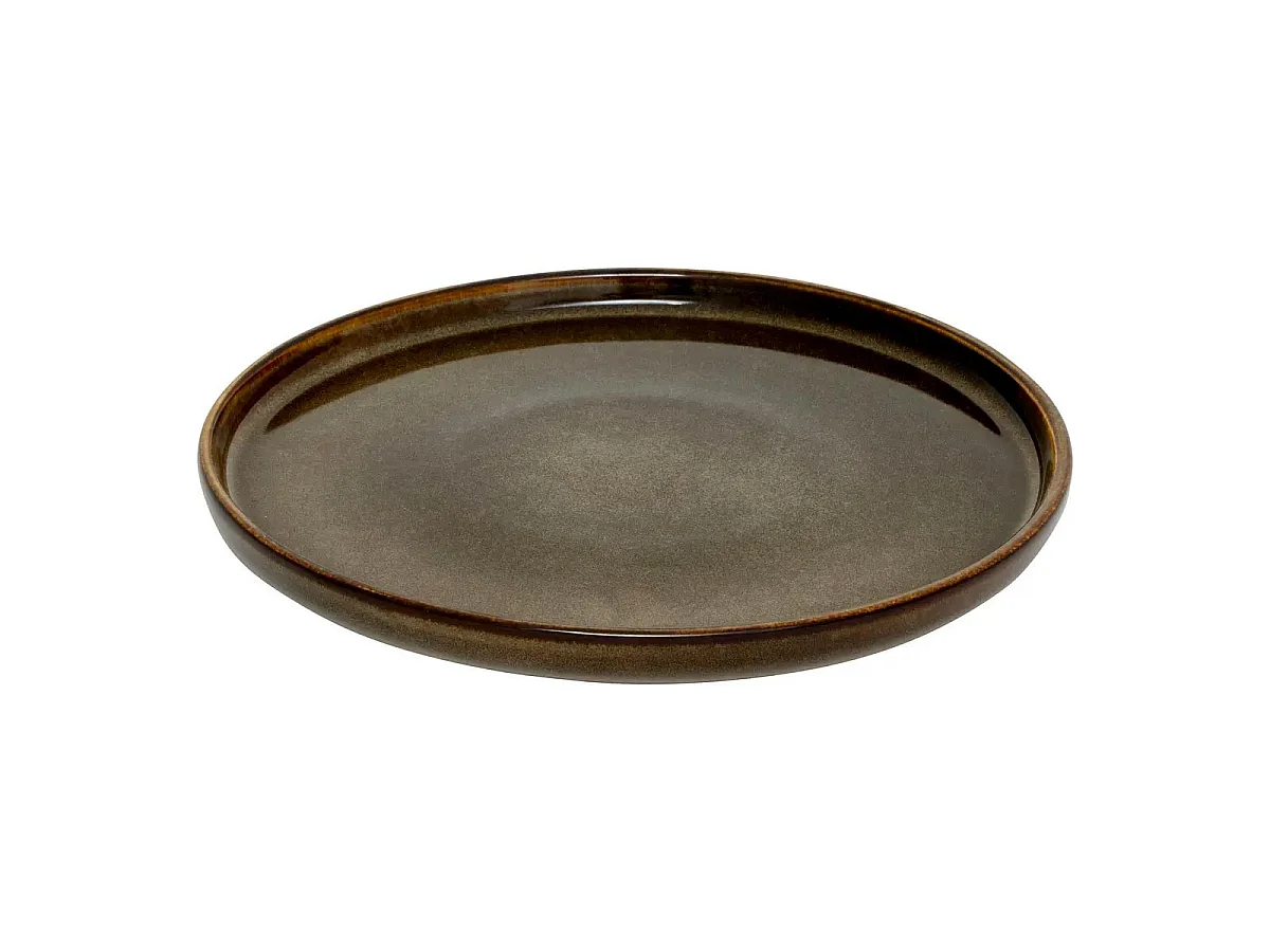 Lot de 6 Assiettes à Dessert "Terre Inconnue" 21cm Marron