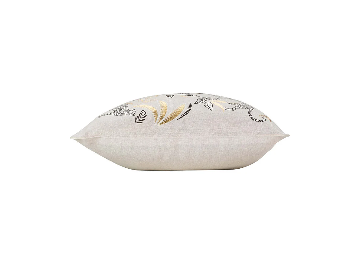 Housse de Coussin Imprimé "Malaga" 40x40cm Naturel
