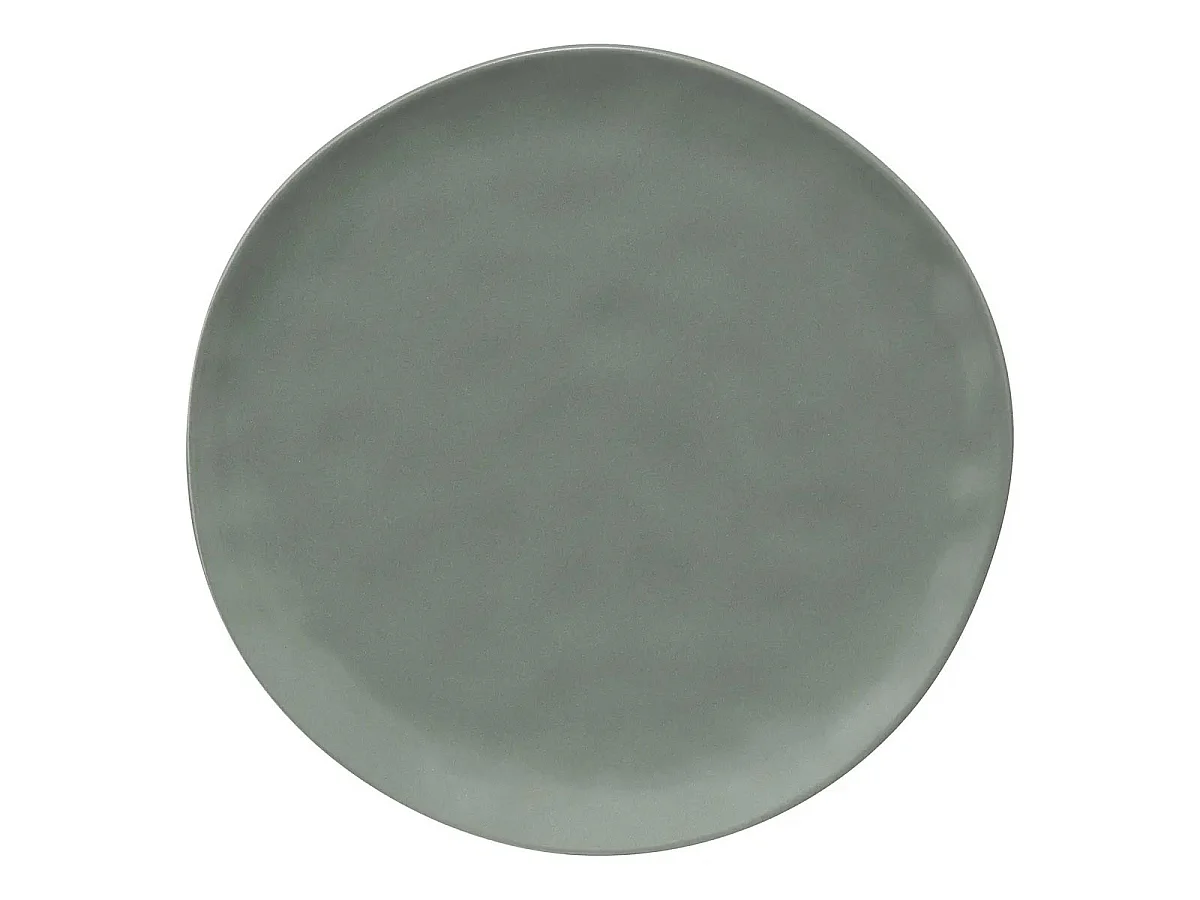 Lot de 6 Assiettes Plates "Noe" 26cm Vert Olive