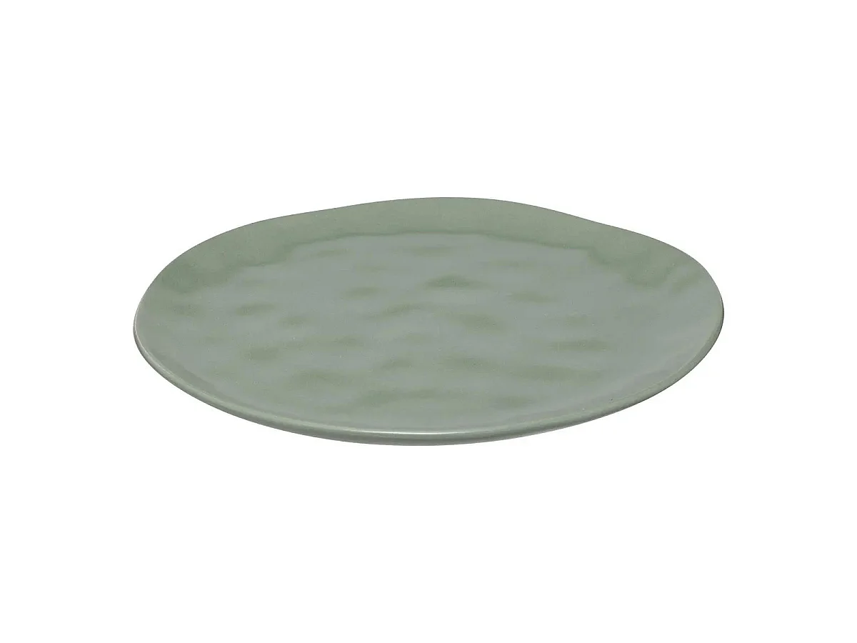Lot de 6 Assiettes Plates "Noe" 26cm Vert Olive
