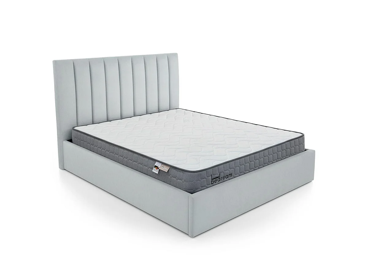 Pack Lit Coffre & Matelas "Dream & Goodream" 160x200cm Argent