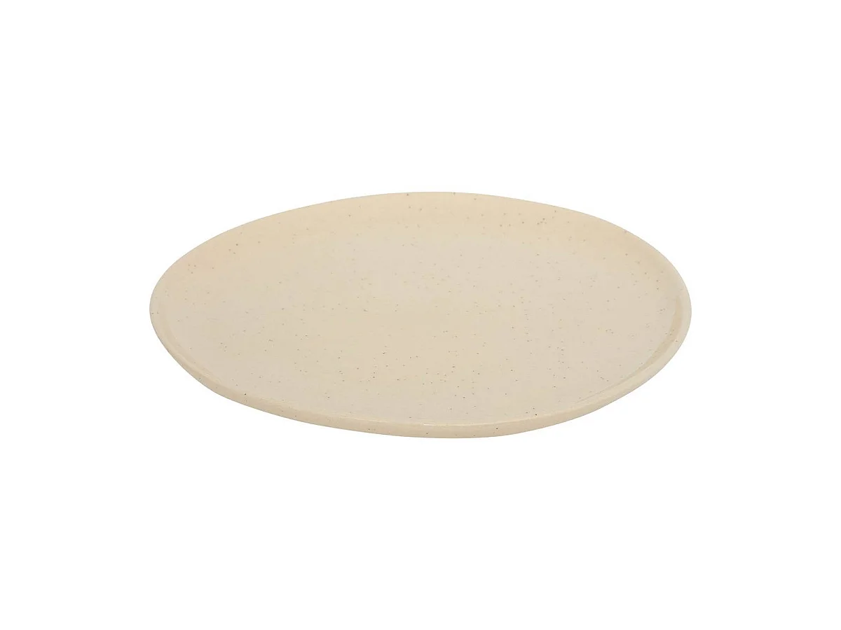 Lot de 6 Assiettes Plates en Faïence "Wonja" 27cm Crème