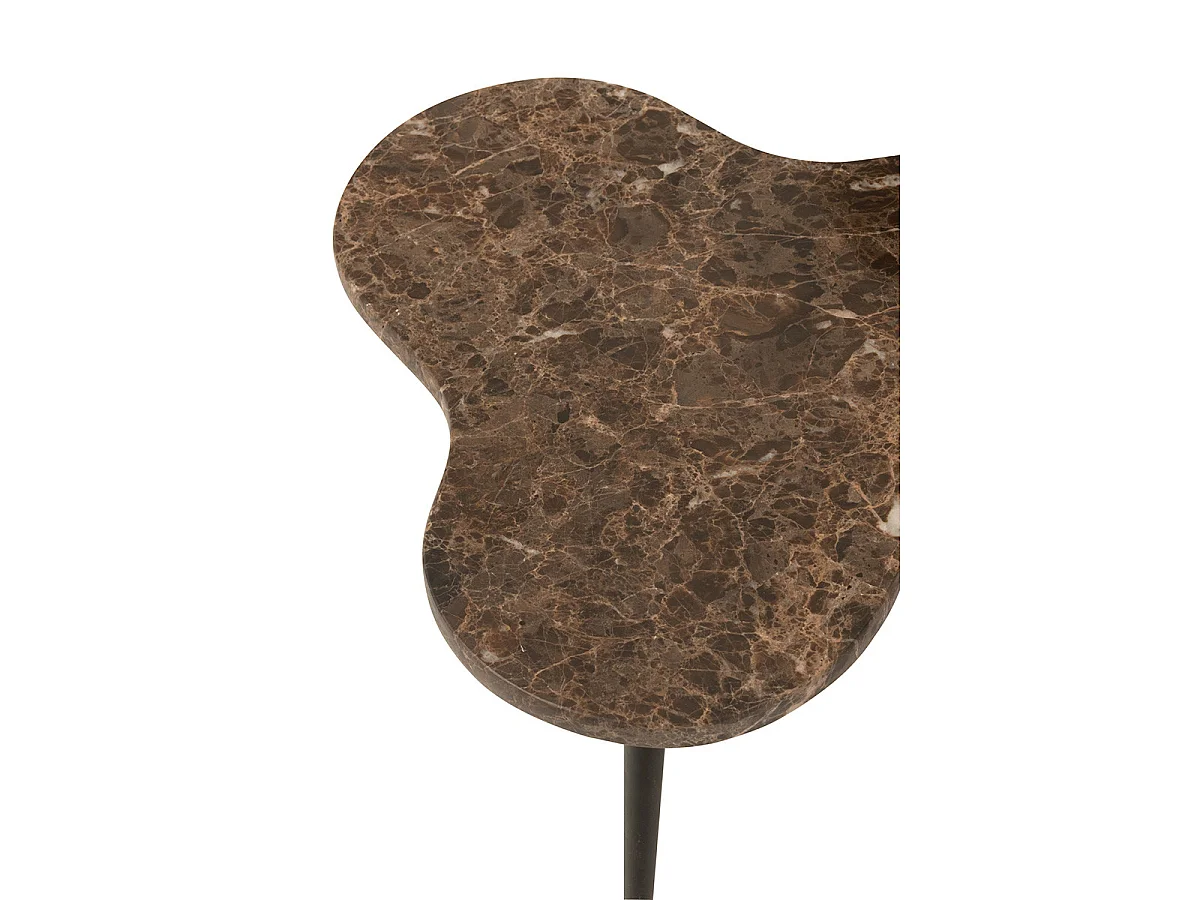Lot de 3 Tables d'Appoint Gigogne "Abeille" 61cm Marron