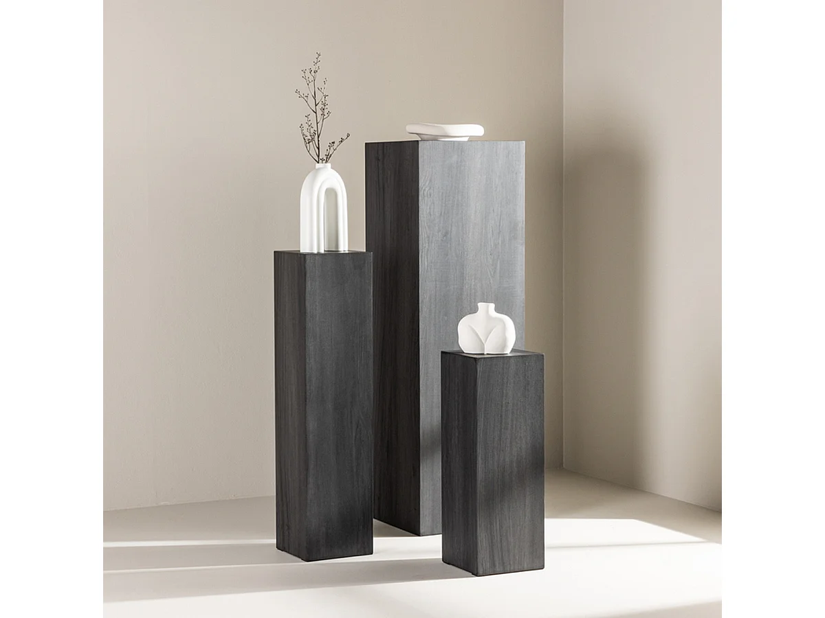 Lot de 3 Sellettes "Ramsvik" 130cm Noir