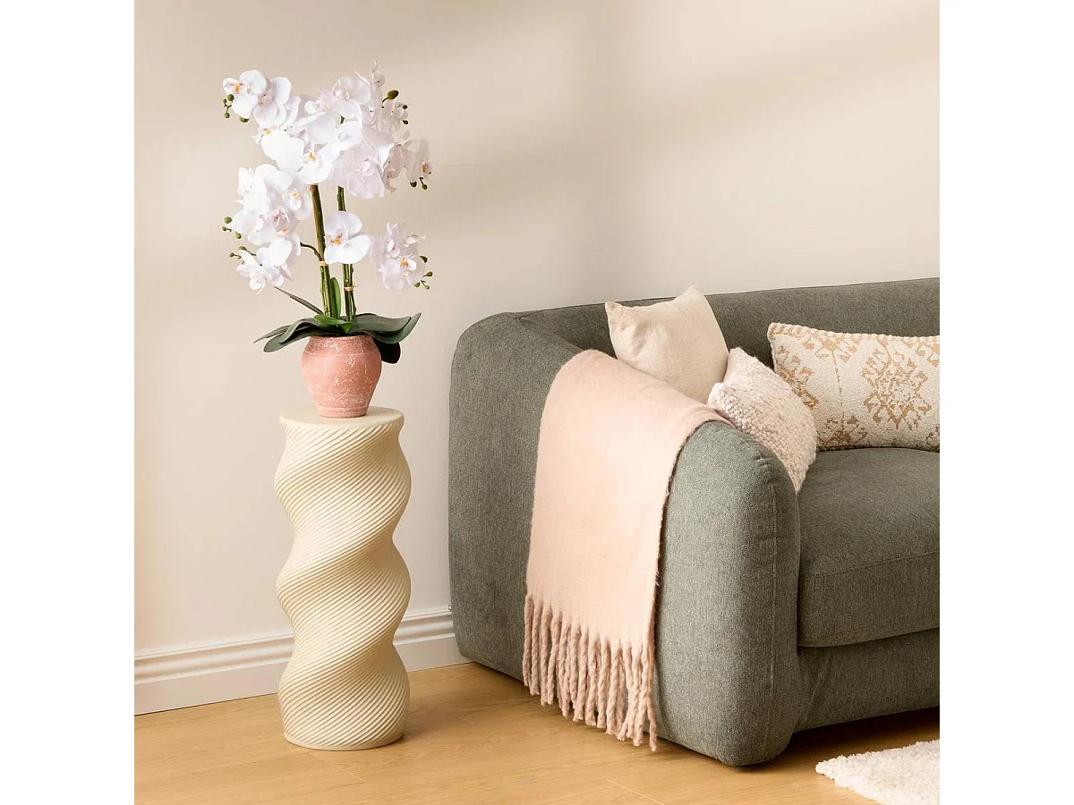 Sellette Design Torsadé "Twist" 60cm Beige