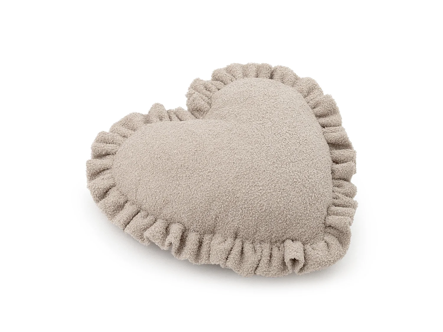 Coussin décoratif Sweetheart 50x42 cm Beige-Gris Le cœur