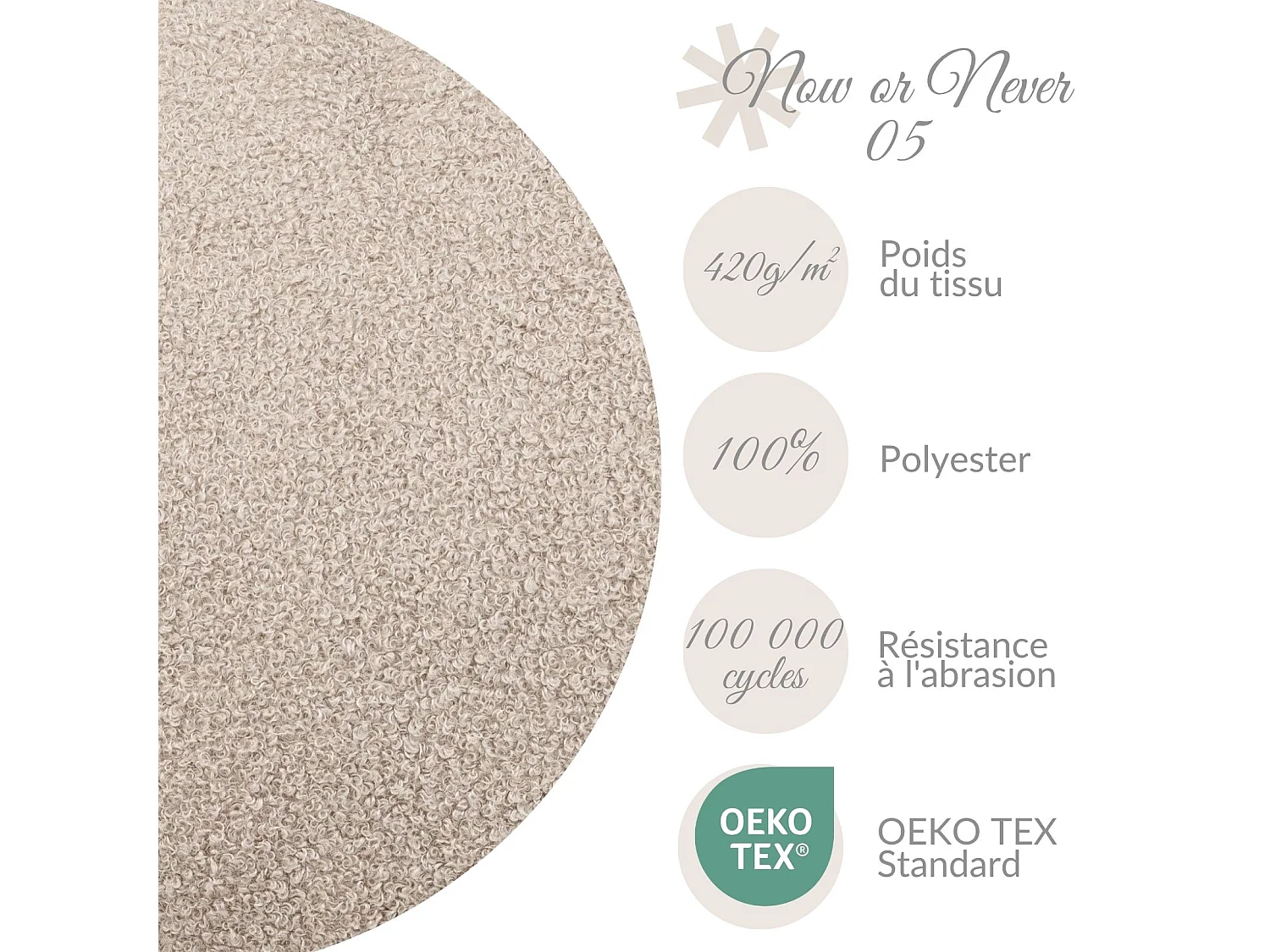 Coussin décoratif Sweetheart 50x42 cm Beige-Gris Le cœur