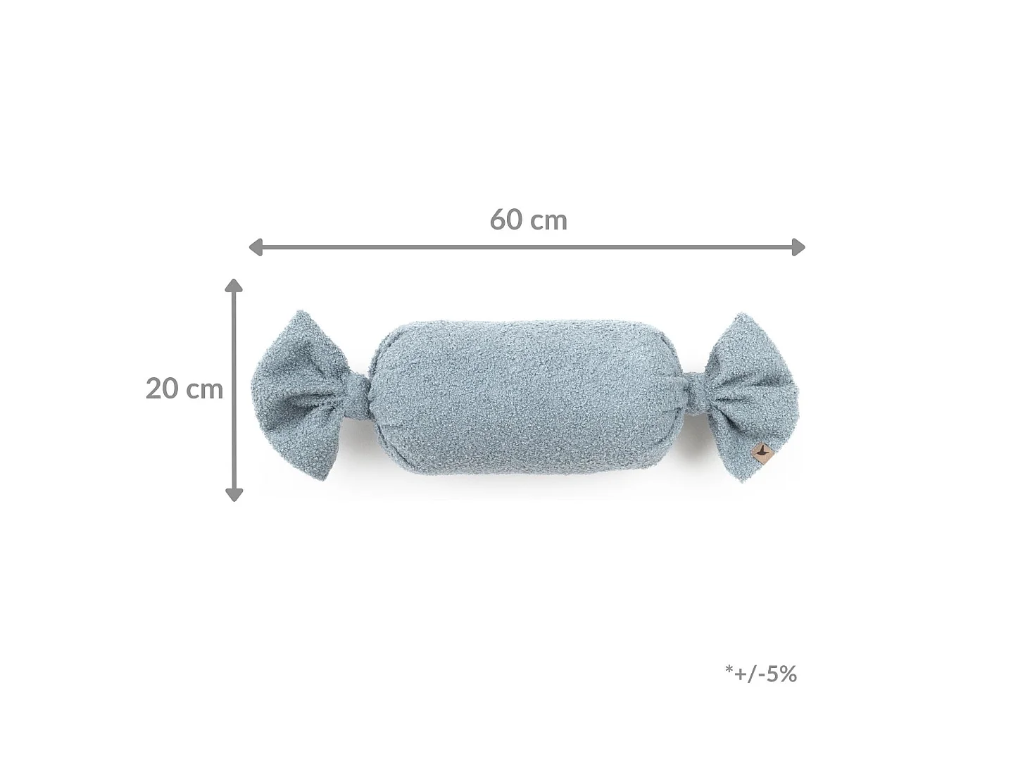 Coussin décoratif Candy 60x20 cm Bleu Bonbon