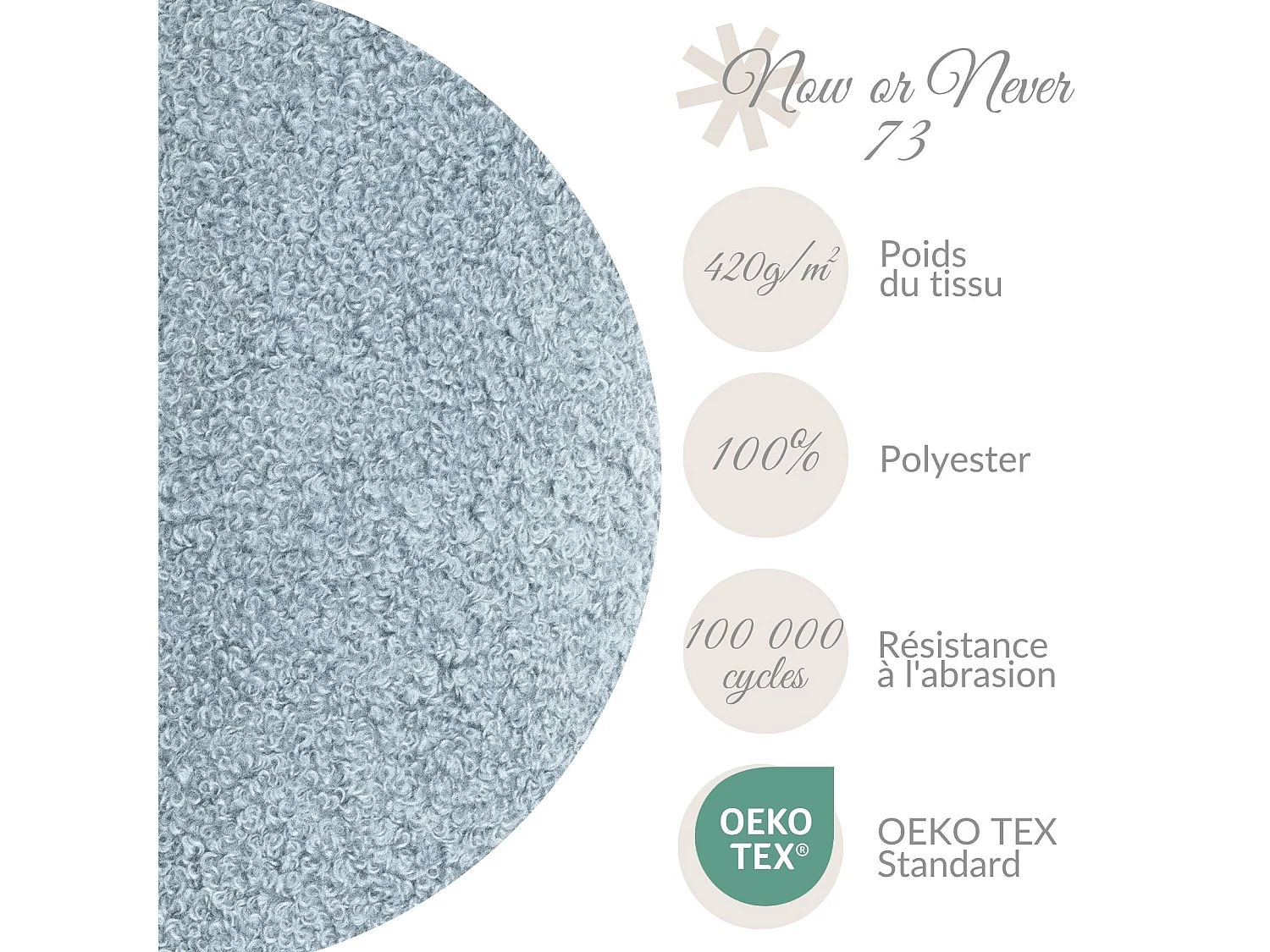 Coussin décoratif Candy 60x20 cm Bleu Bonbon