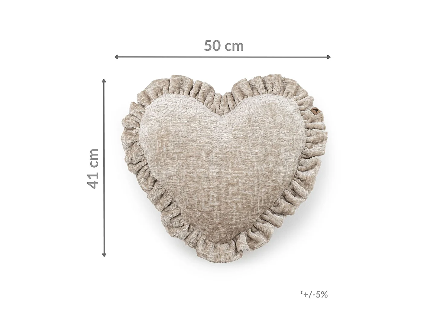 Coussin décoratif Sweetheart 50x42 cm Blanc Le cœur