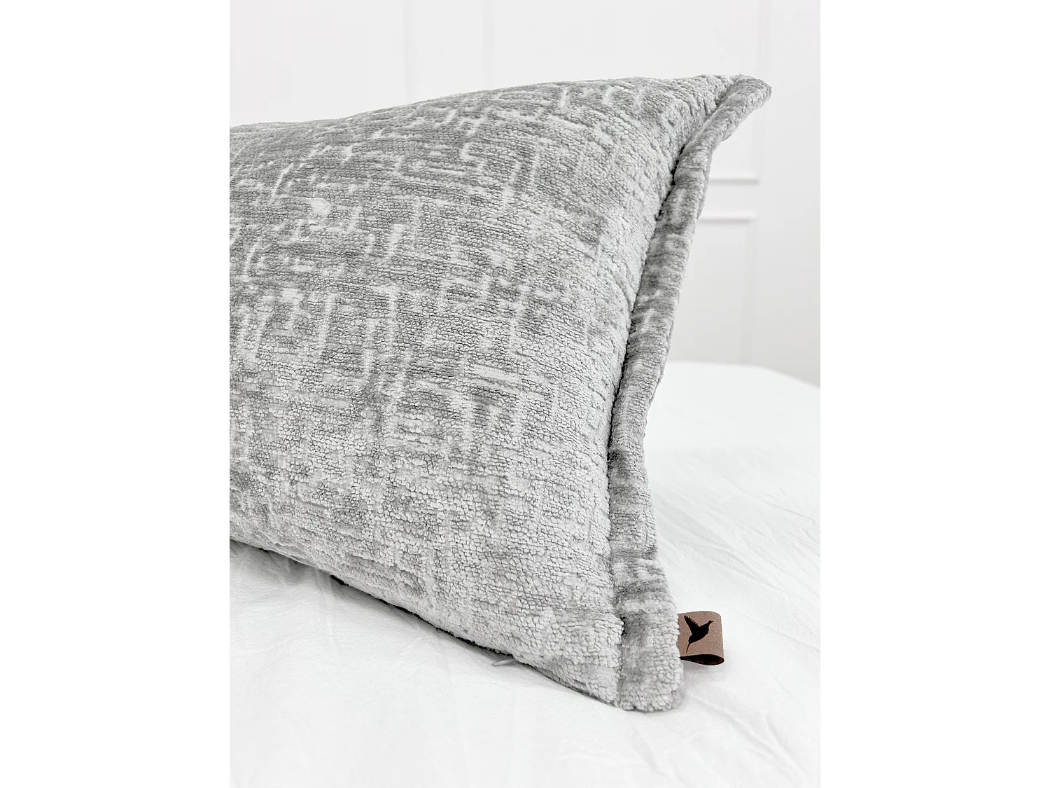 Lot de 2 coussins décoratifs Orchid 60x40 cm Gris clair