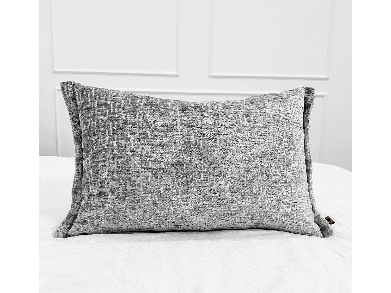 Lot de 2 coussins décoratifs Orchid 60x40 cm Gris clair
