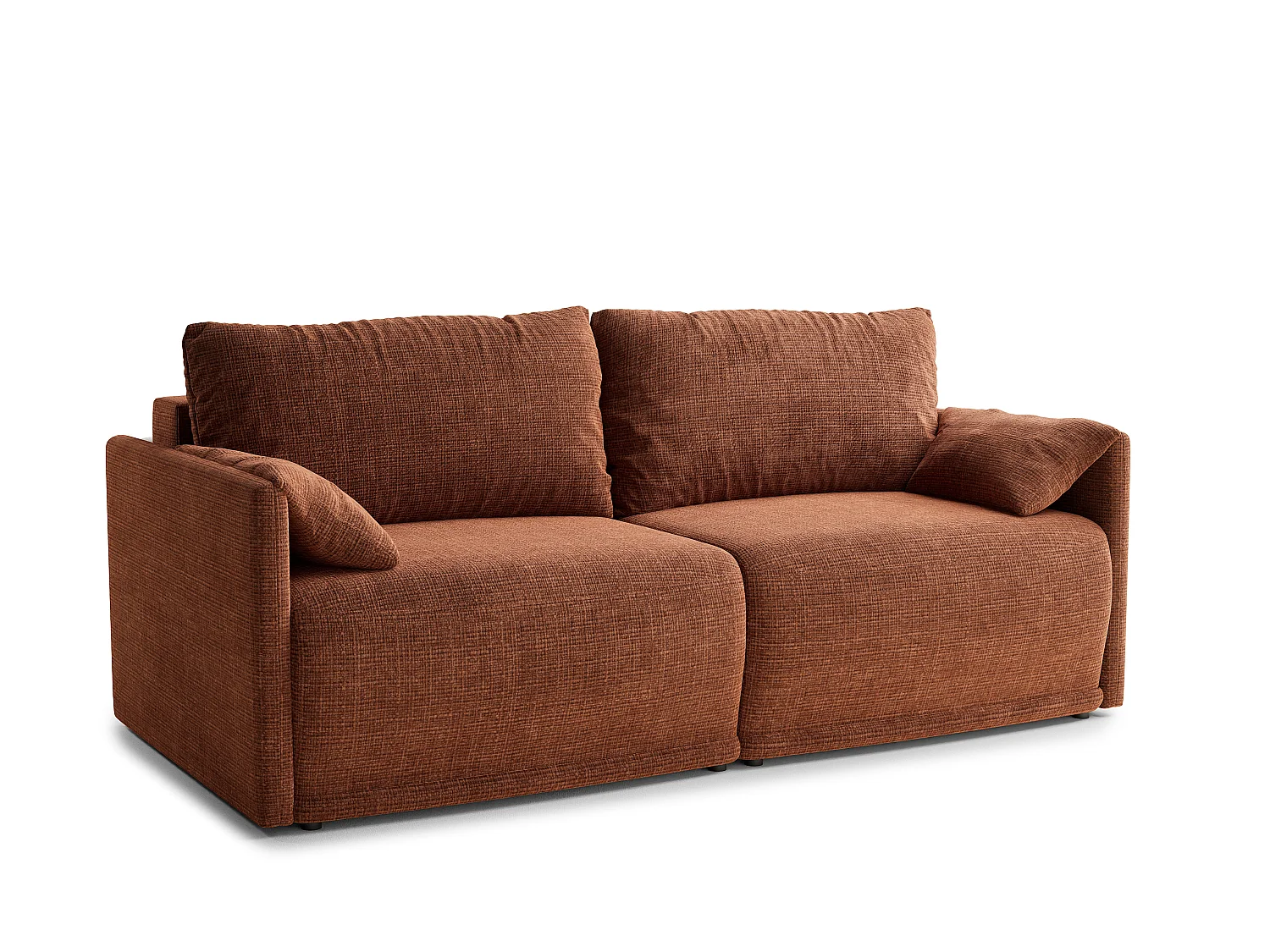 Canapé 3 places convertible en tissu chenille cuivre NAPPA