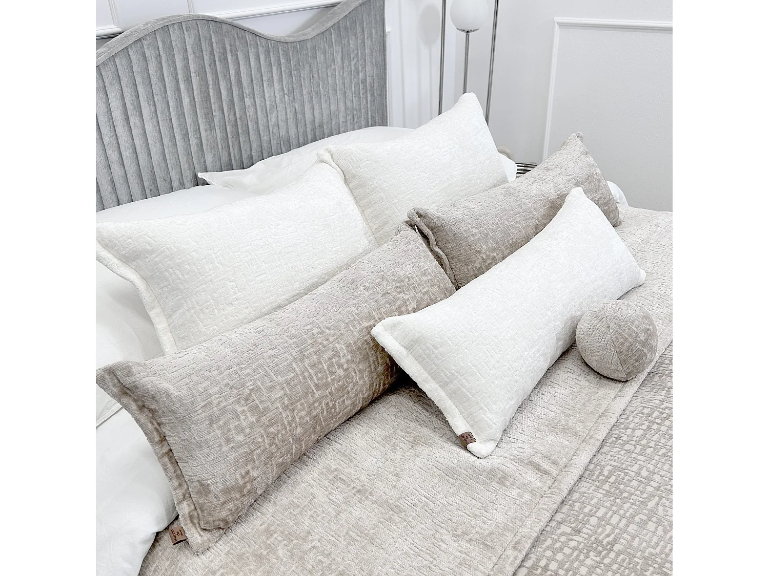 Coussin décoratif Orchid 60x40 cm Beige