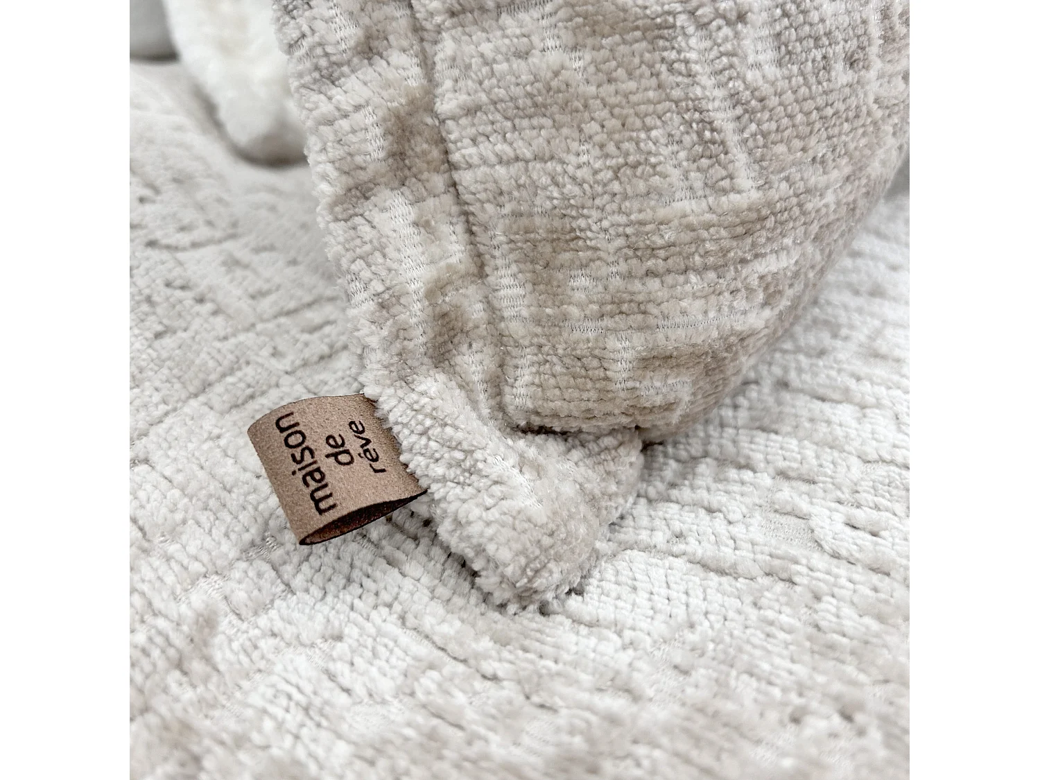 Coussin décoratif Orchid 60x40 cm Beige