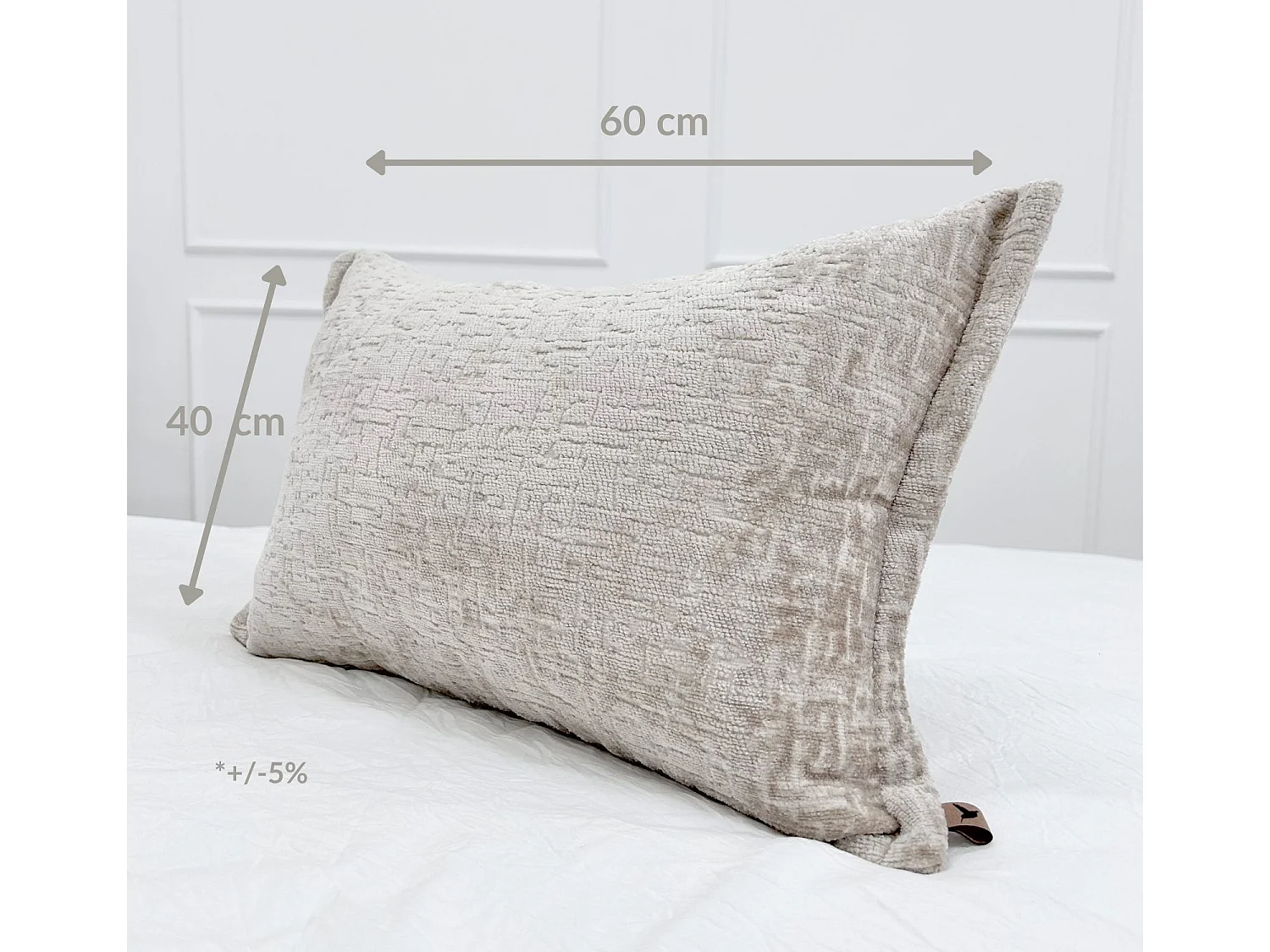 Coussin décoratif Orchid 60x40 cm Beige