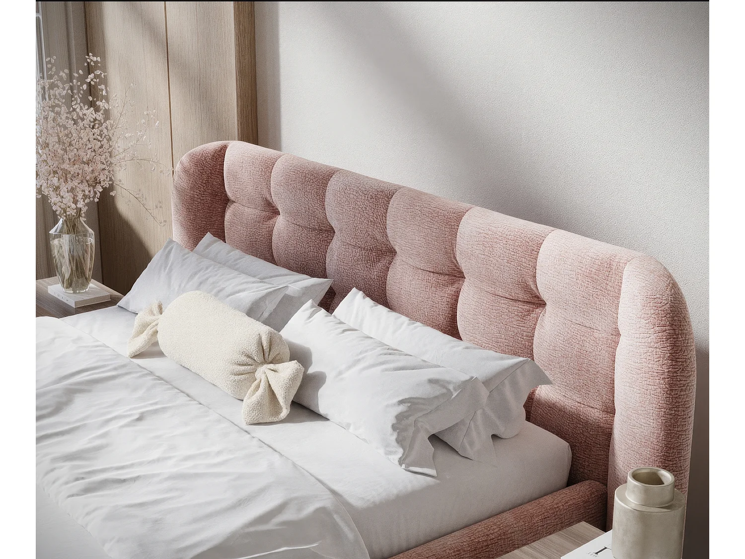 Coussin décoratif Candy 60x20 cm Beige Bonbon