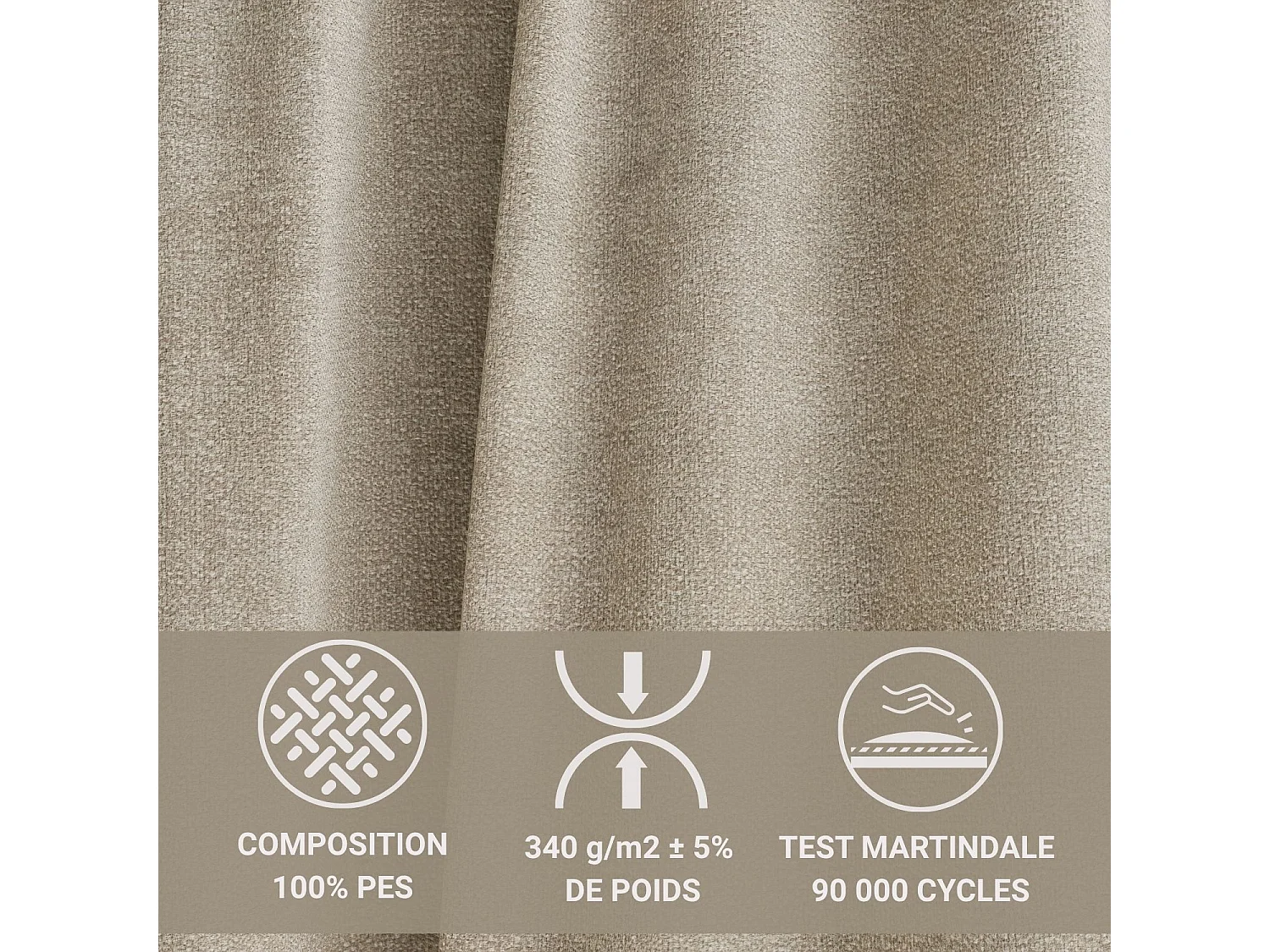 Boxspringbed met hoofdbord + matras + dekmatras - 140x200 cm - beige - FATU