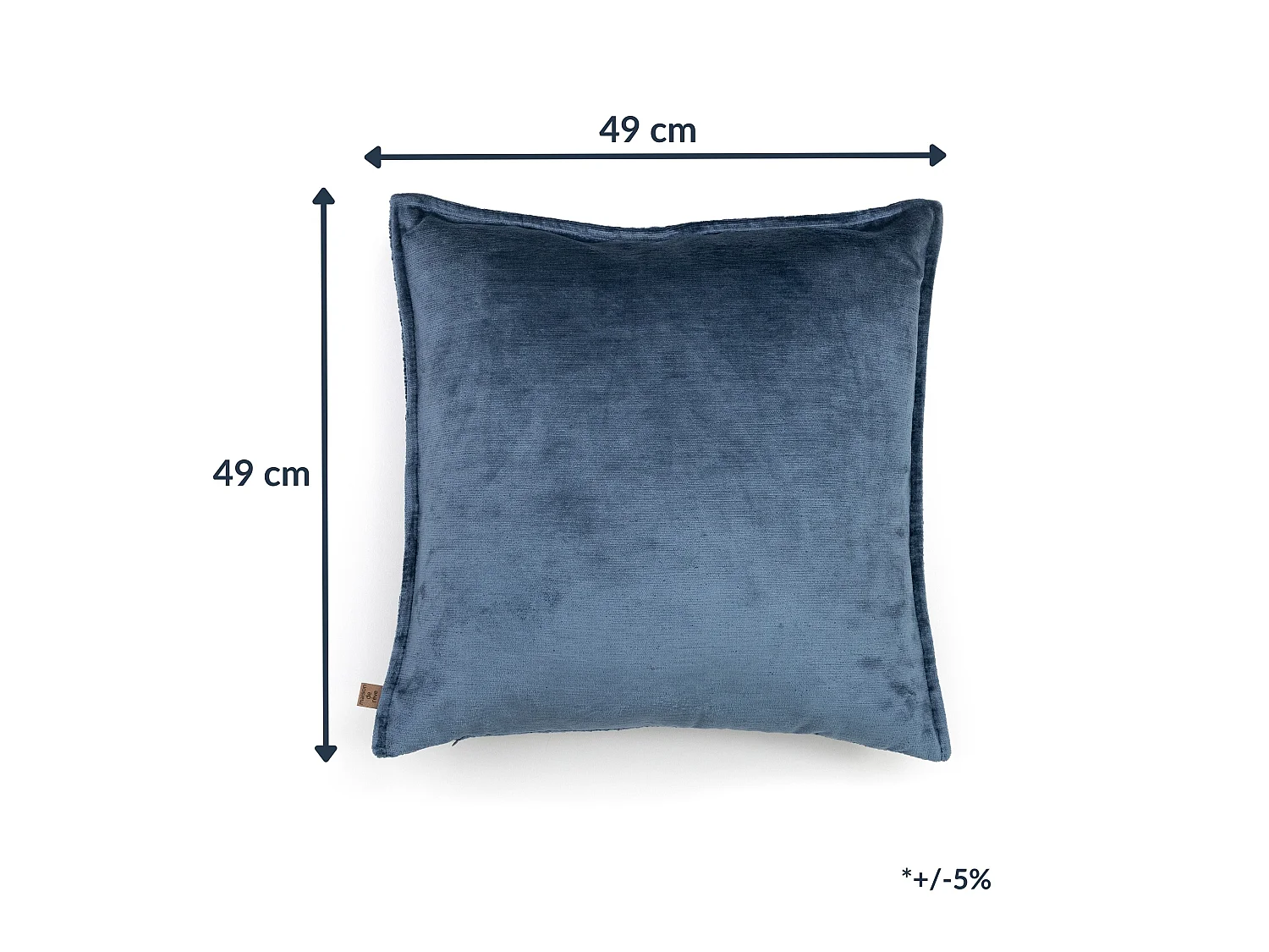 Coussin décoratif Keara 49x49 cm Bleu foncé