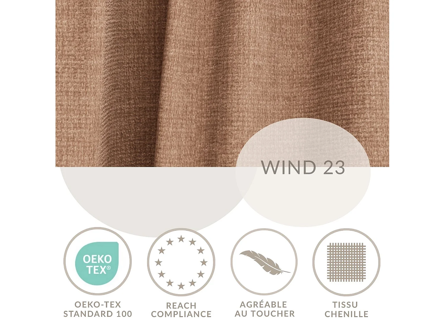 Canapé 3 places convertible en tissu chenille brun MILOS