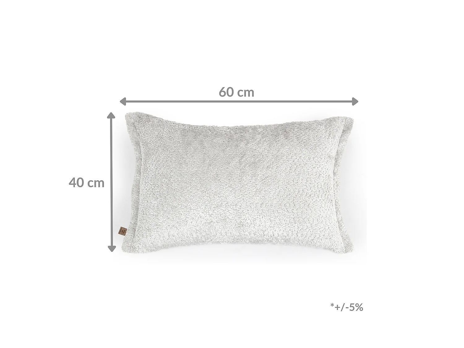 Coussin décoratif Orchid 60x40 cm Gris clair