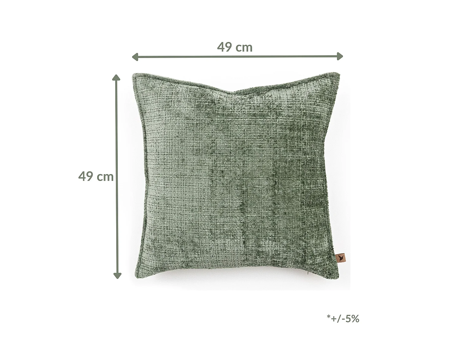Coussin décoratif Keara 49x49 cm Gris