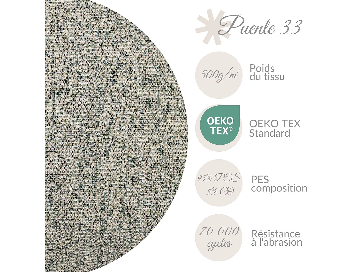 Coussin décoratif Keara 49x49 cm Gris