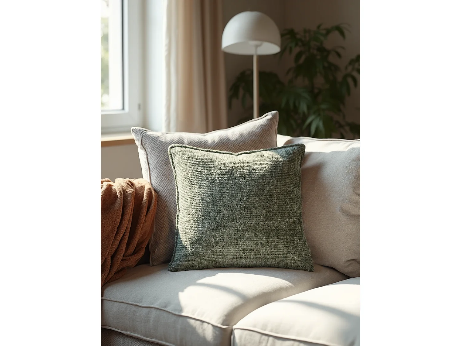 Coussin décoratif Keara 49x49 cm Gris