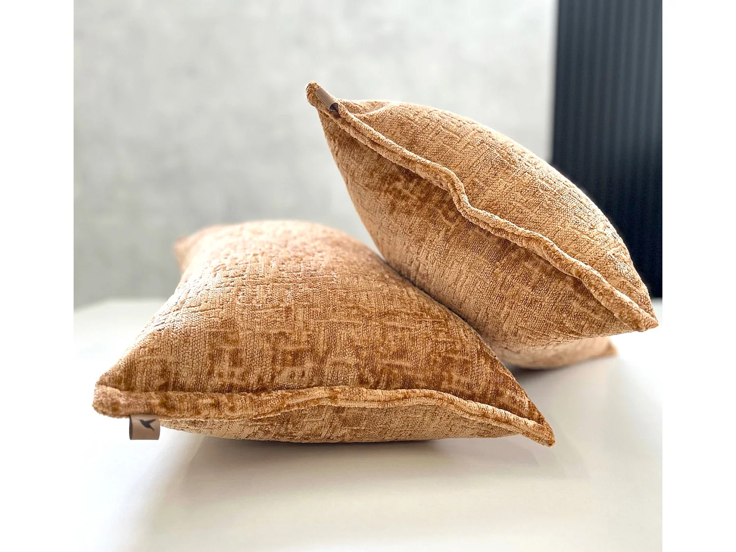 Lot de 2 coussins décoratifs Orchid 60x40 cm Cuivre