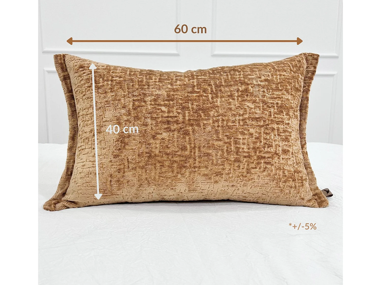 Lot de 2 coussins décoratifs Orchid 60x40 cm Cuivre