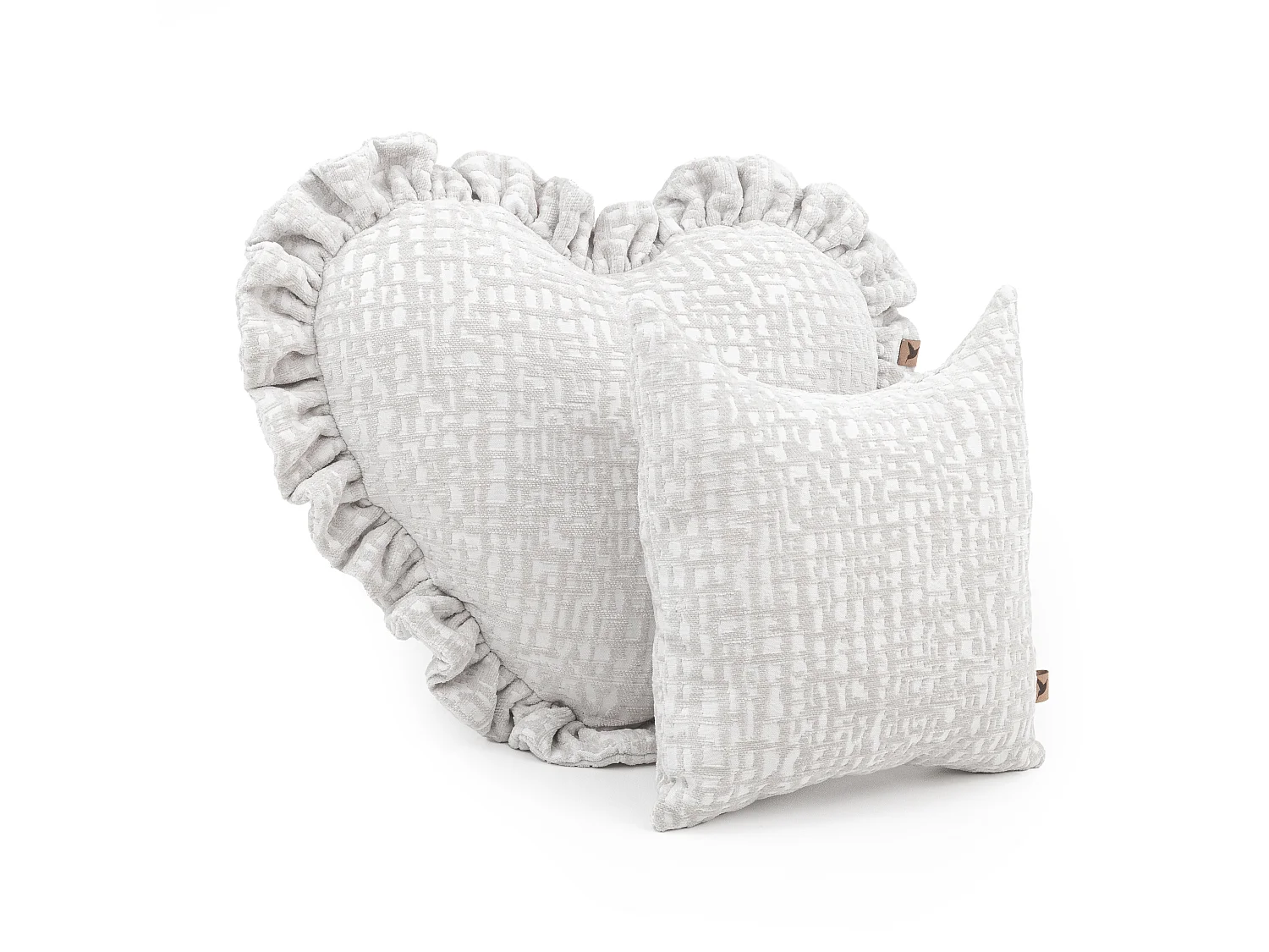 Coussin décoratif Sweetheart 50x42 cm Gris clair Le cœur