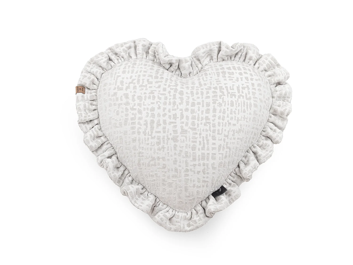 Coussin décoratif Sweetheart 50x42 cm Gris clair Le cœur
