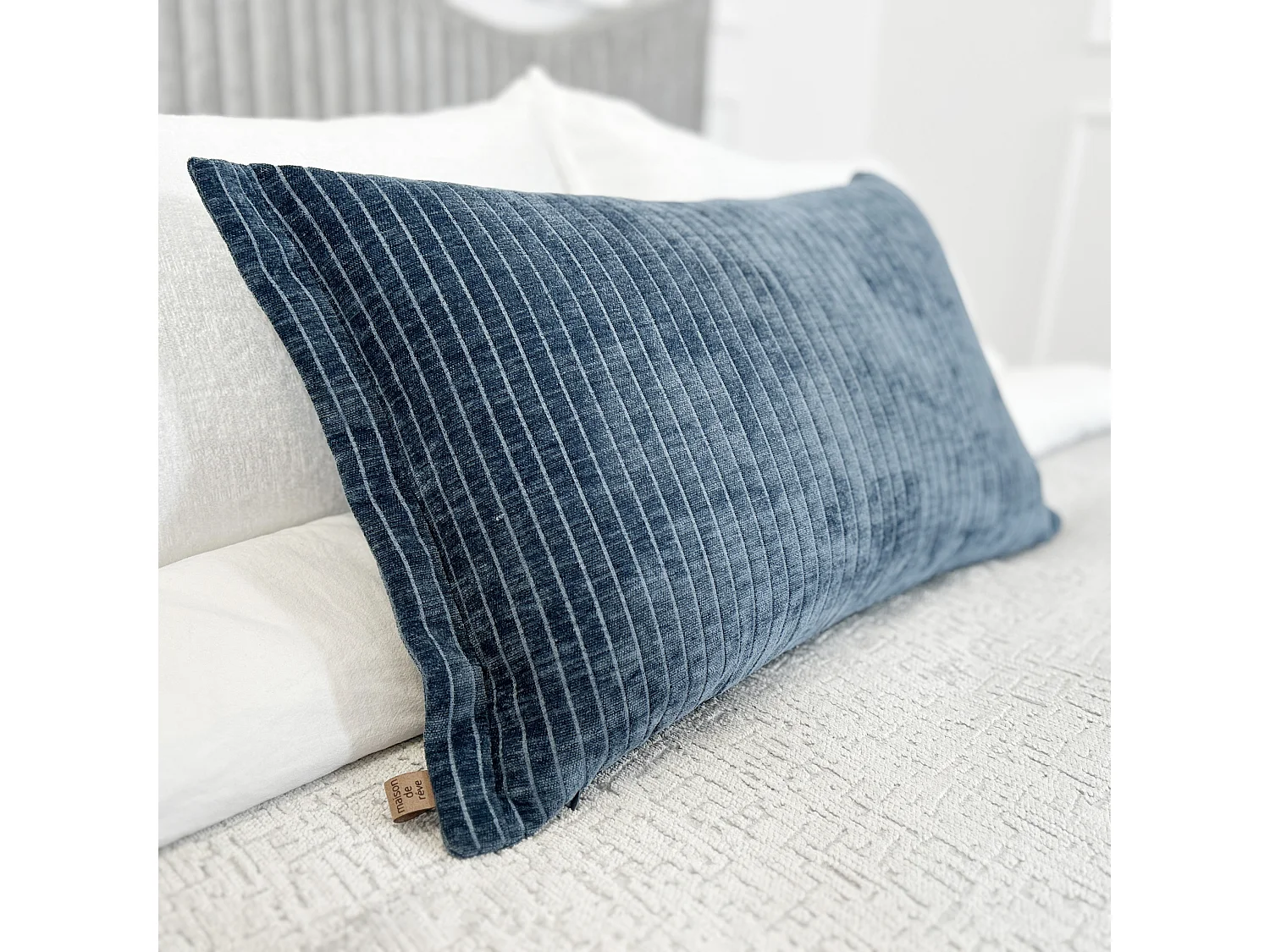 Lot de 2 coussins décoratifs Orchid 60x40 cm Bleu foncé