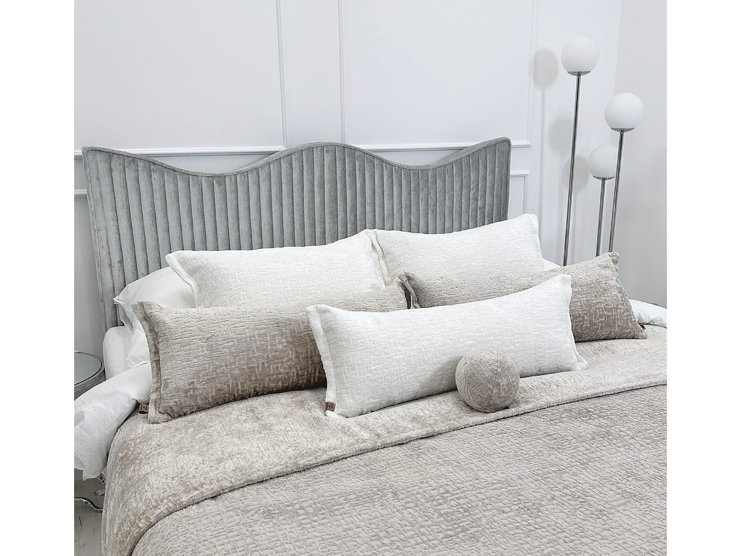 Lot de 2 coussins décoratifs Orchid 60x40 cm Beige