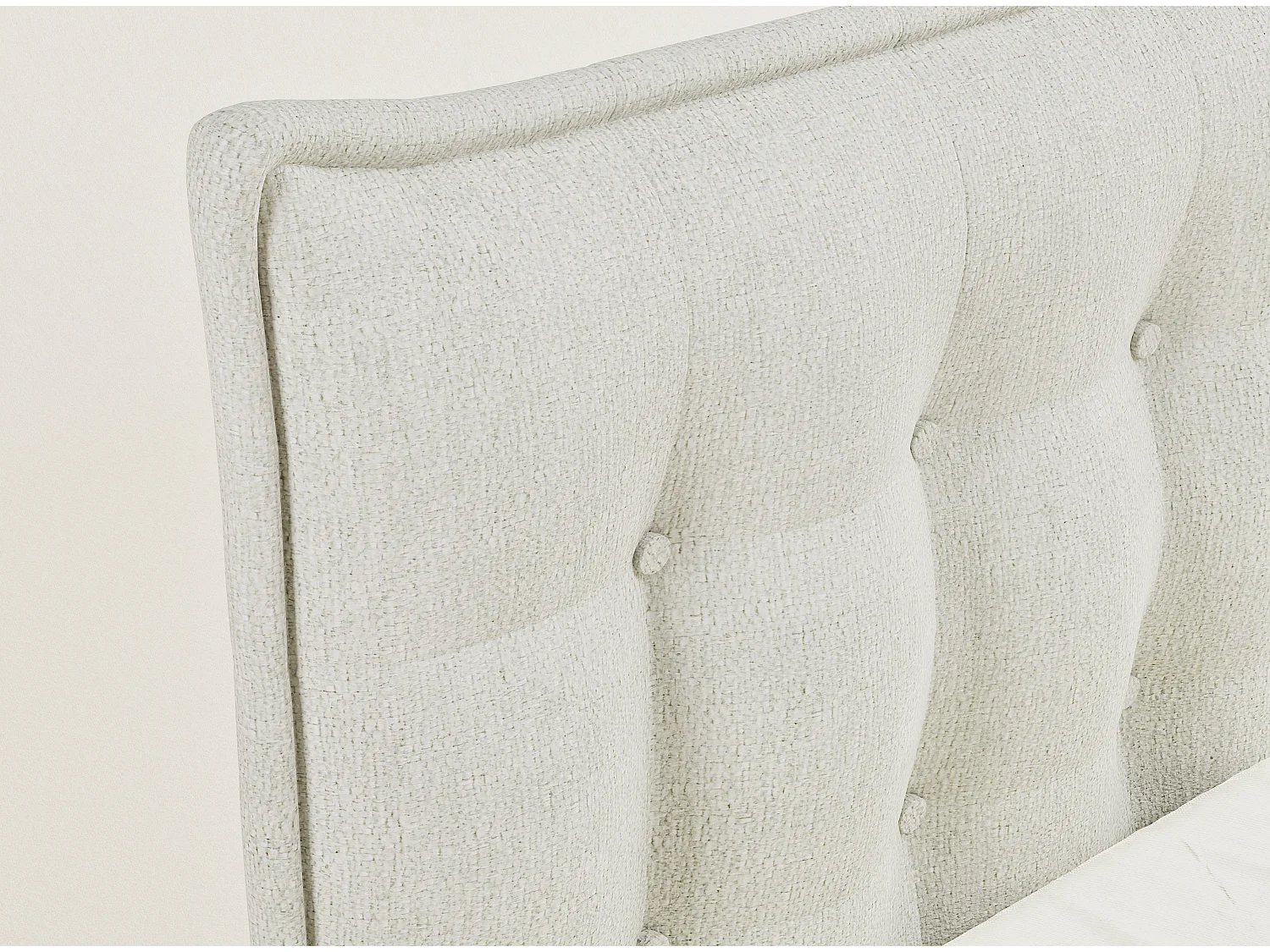 Boxspringbed met hoofdbord + matras + dekmatras - 200x200 cm - creme - FATU