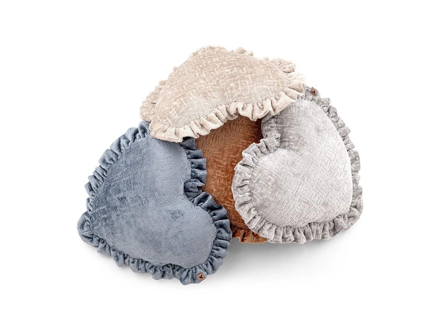 Coussin décoratif Sweetheart 50x42 cm Bleu gris Le cœur