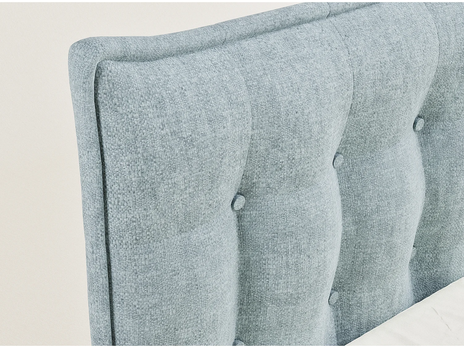 Boxspringbed met hoofdbord + matras + dekmatras - 160x200 cm - lichtblauw - FATU