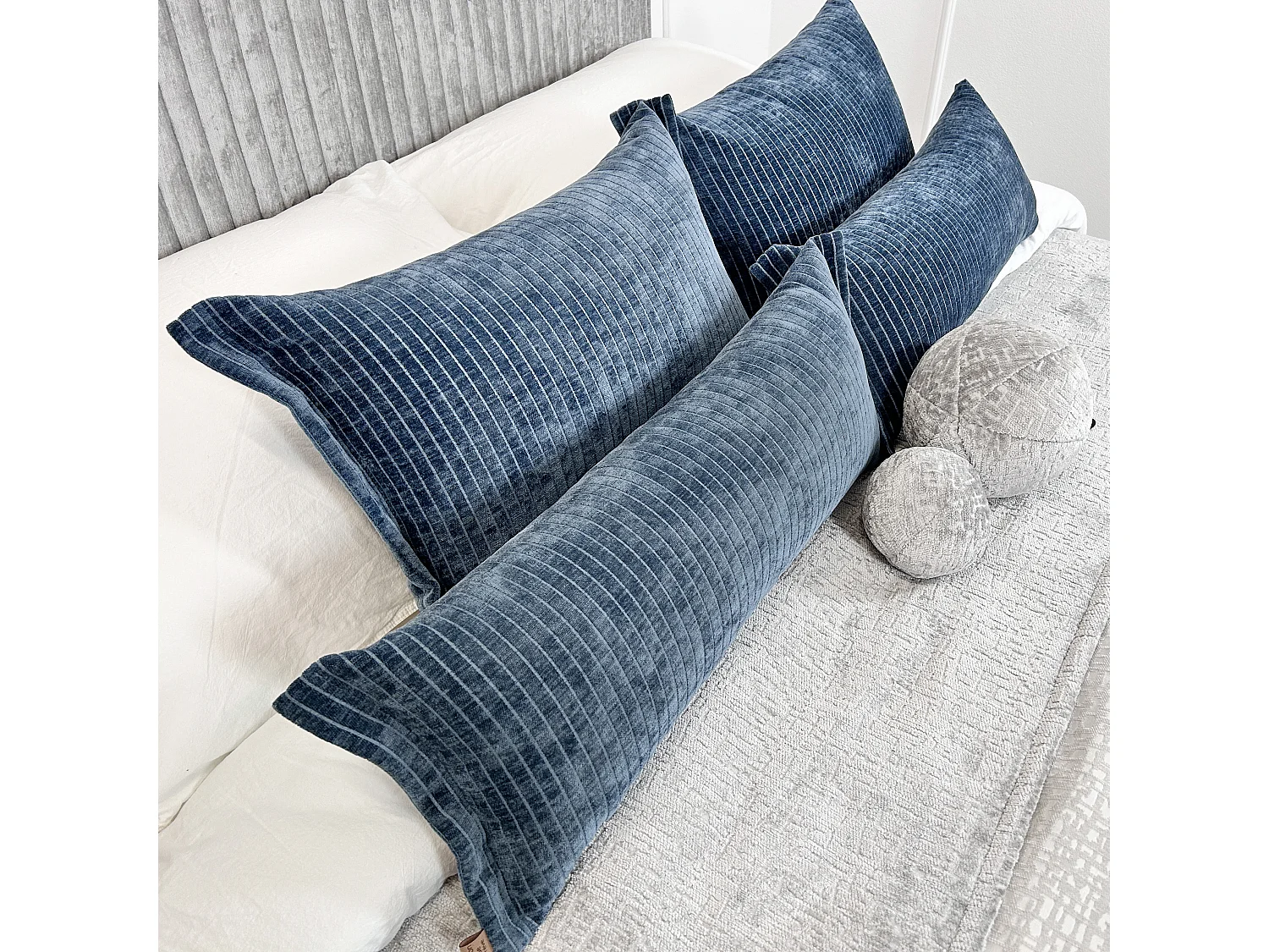 Coussin décoratif Orchid 60x40 cm Bleu foncé