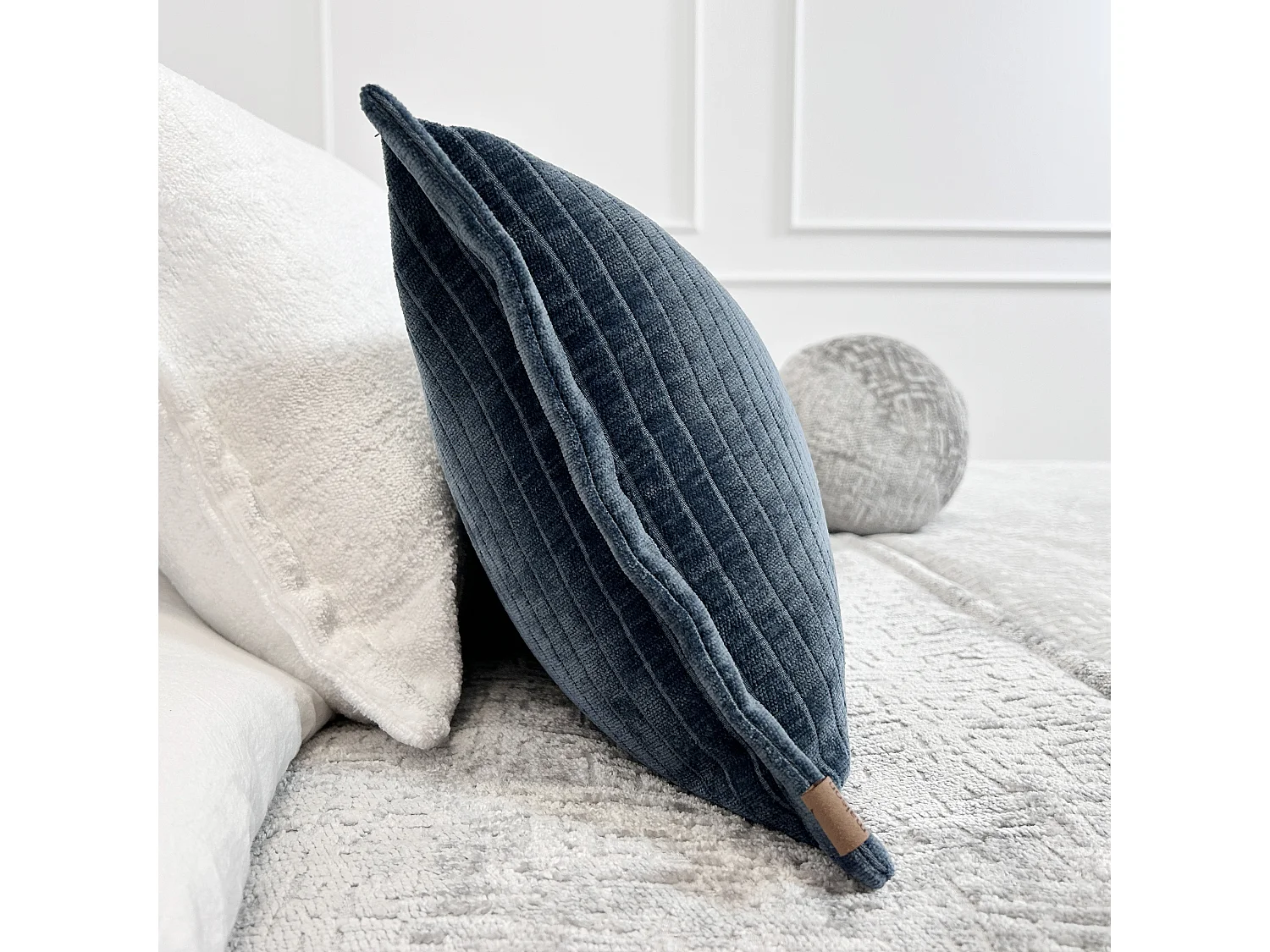 Coussin décoratif Orchid 60x40 cm Bleu foncé