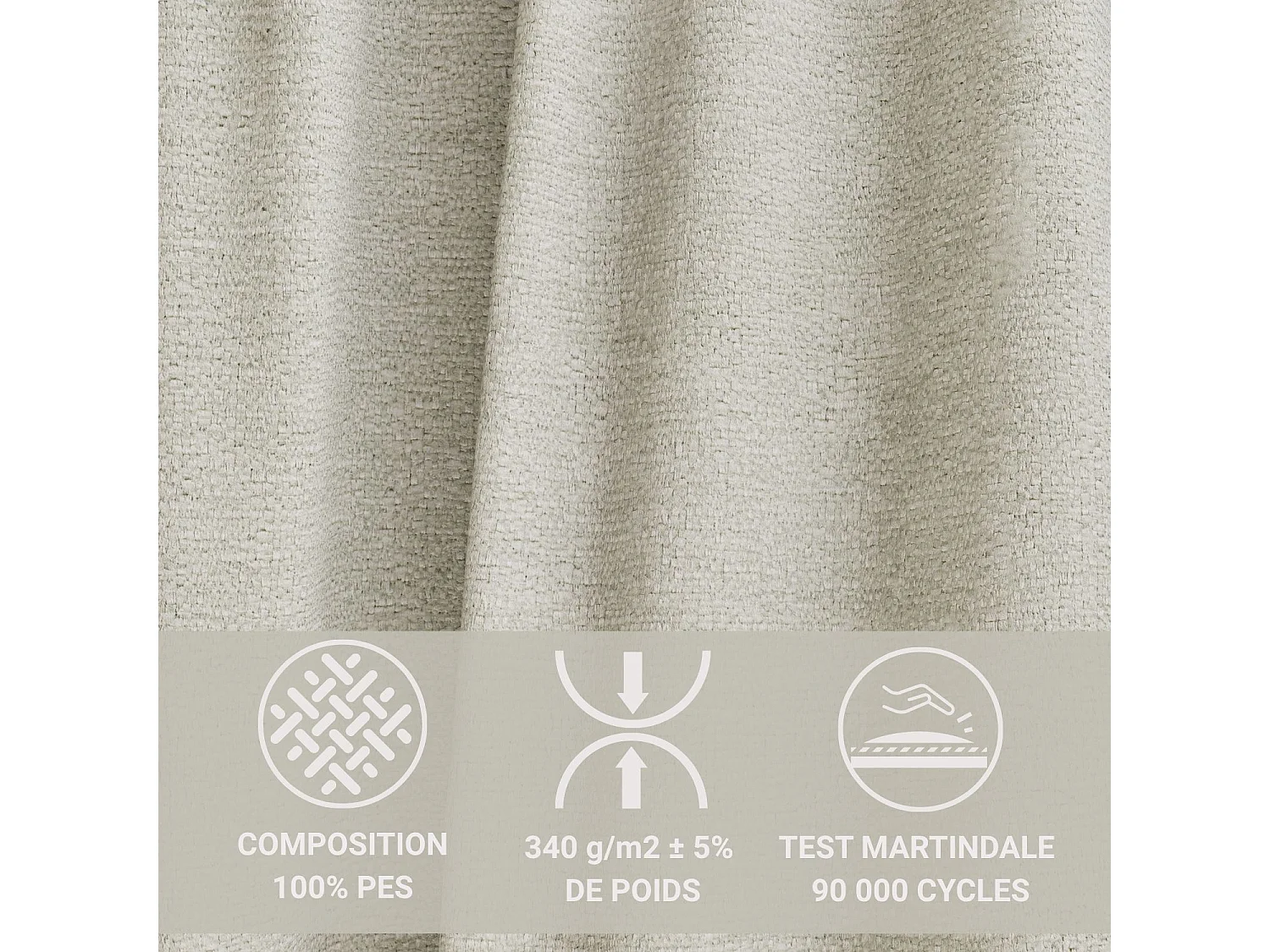 Boxspringbed met hoofdbord + matras + dekmatras - 160x200 cm - creme - FATU