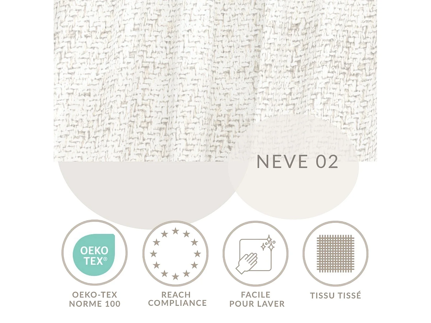 Set compleet bed met hoofdbord + opbergruimte + matrasse + dekmatrasse - 180 x 200 cm - Geweven stof - Creme - JONAH