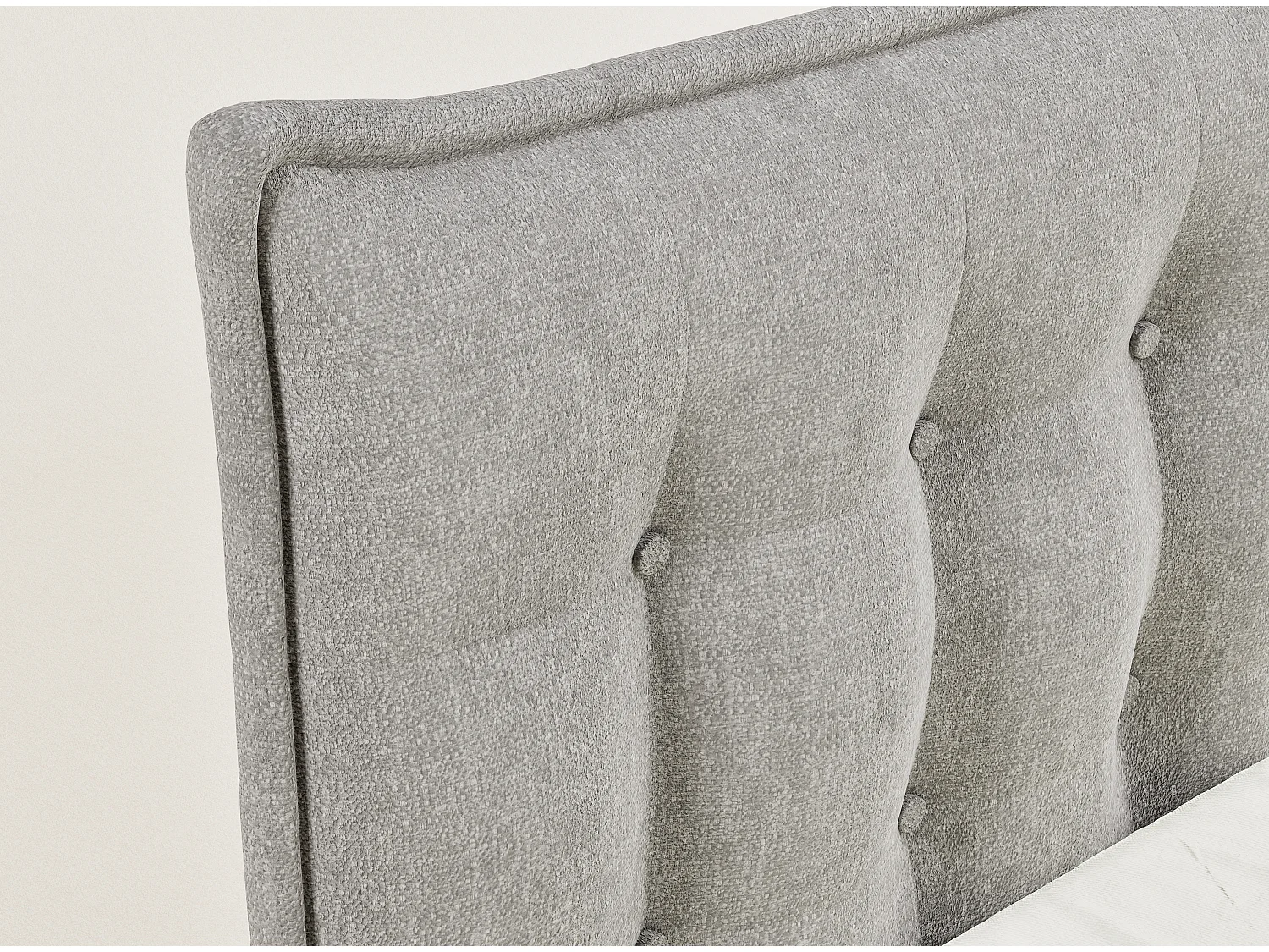 Boxspringbed met hoofdbord + matras + dekmatras - 140x200 cm - beige grijs - FATU